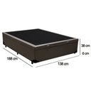 Ver imagem 3 de Cama Box Baú Casal Sintético Sereneprime Marrom 138x188x44