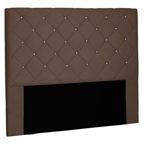 Cabeceira Queen 1,60m Tânia Suede Caramelo
