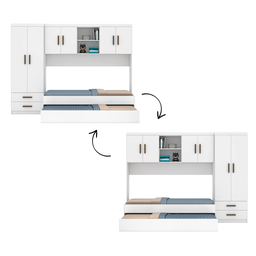 Jogo de Quarto Completo Modulado Solteiro Juvenil Lara - Flex - 7