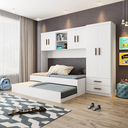 Ver imagem 1 de Jogo de Quarto Completo Modulado Solteiro Juvenil Lara - Flex