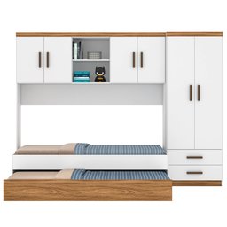 Jogo de Quarto Completo Modulado Solteiro Juvenil Lara - Flex - 4