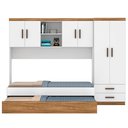 Ver imagem 4 de Jogo de Quarto Completo Modulado Solteiro Juvenil Lara - Flex