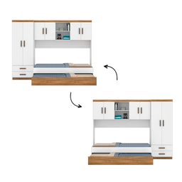 Jogo de Quarto Completo Modulado Solteiro Juvenil Lara - Flex - 3