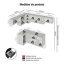 Ver imagem 3 de Armário de Cozinha Completa de Canto Suspenso 405 Cm Preto Nice Madesa 03 Preto