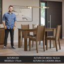 Ver imagem 4 de Conjunto Sala de Jantar Mesa Tampo de Vidro 4 Cadeiras Kiara Madesa