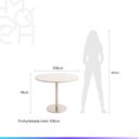 Ver imagem 5 de Mesa de Jantar Redonda com Vidro para 4 Lugares Cloe 108 Cm - Champanhe C/ Off White Fosco