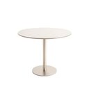 Ver imagem 1 de Mesa de Jantar Redonda com Vidro para 4 Lugares Cloe 108 Cm - Champanhe C/ Off White Fosco
