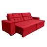 Sofá Retrátil e Reclinável 2,10m Suede Vancouver Vermelho - 2