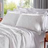 Cobre Leito Buettner Casal Jacquard Dupla Face Cenário Estampado Ravena 3 Peças Branco - 2