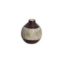Ver imagem 1 de Vaso Pequeno Decorativo de Cerâmica para Mesa Oasis Marrom e Palha 10x8 cm
