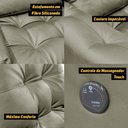 Ver imagem 6 de Poltrona Reclinável com Massagem Imperador Couro Facto Bege Areia - Sofa Store