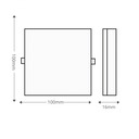 Ver imagem 3 de Painel Plafon LED Frameless Quadrado 12W Luz Branco Quente 4000K Taschibra