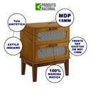 Ver imagem 2 de Mesa de Cabeceira Santorini 2 Gavetas 45 Cm Nature