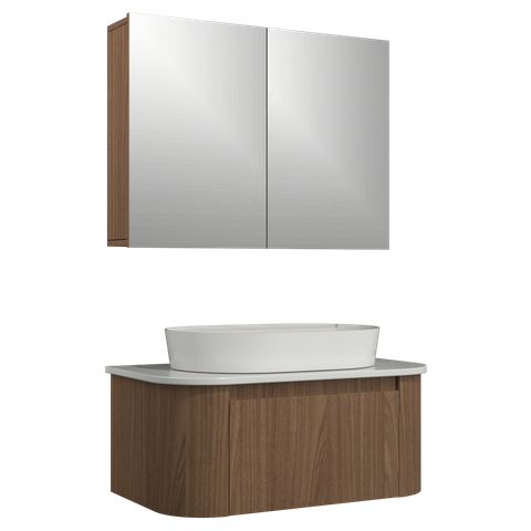 Conjunto Gabinete Suspenso para Banheiro Estela 1g 80cm