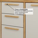 Ver mais imagens de Balcões de Cozinha 5 Portas 2 Gavetas MDF com Tampos 200cm Malta Espresso Móveis Amêndoa/Off-White
