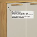 Ver imagem 6 de Balcões de Cozinha 5 Portas 2 Gavetas MDF com Tampos 200cm Malta Espresso Móveis Amêndoa/Off-White