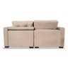Sofá 3 Lugares Retrátil e Reclinável com Pillow, Modelo Pilar, Tecido Linhares Bege, Silla - 5