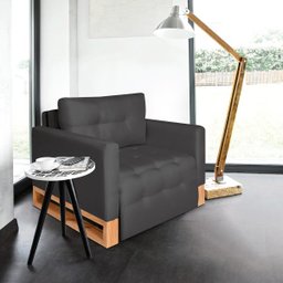 Poltrona Cama Retrátil e Reclinável Multifuncional, Modelo Rica, Tecido Suede Veludo Cinza, Silla - 1 Poltrona Cama Retrátil e Reclinável Multifuncional, Modelo Rica, Tecido Suede Veludo Cinza, Silla - 1