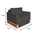 Ver imagem 2 de Poltrona Cama Retrátil e Reclinável Multifuncional, Modelo Rica, Tecido Suede Veludo Cinza, Silla