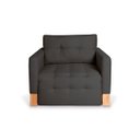 Ver imagem 4 de Poltrona Cama Retrátil e Reclinável Multifuncional, Modelo Rica, Tecido Suede Veludo Cinza, Silla