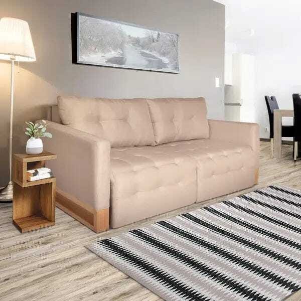 SofáCama 2 Lugares Retrátil e Reclinável com Pistão Modelo Rica