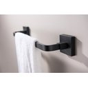 Ver imagem 6 de Kit Acessórios para Banheiro Preto Fosco Quadrado em Aço Inox 2 Peças