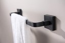 Ver imagem 6 de Kit Acessórios para Banheiro Preto Fosco Quadrado em Aço Inox 2 Peças