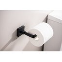 Ver imagem 3 de Kit Acessórios para Banheiro Preto Fosco Quadrado em Aço Inox 2 Peças