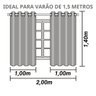 Cortinas Janela Blindex Blackout Voal Liso 2,00 X 1,40 Mts: Branca - 4