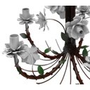 Ver imagem 6 de Luminária Bonita de Ferro para Sala de Estar e Copa com Flores Rustica - Branco