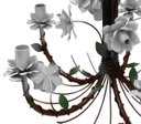 Ver imagem 6 de Luminária Bonita de Ferro para Sala de Estar e Copa com Flores Rustica - Branco