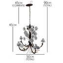 Ver imagem 2 de Luminária de Decoração Moderna para Quarto de Bebe com Rosinhas - Branco