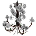 Ver imagem 1 de Luminária de Decoração Moderna para Quarto de Bebe com Rosinhas - Branco