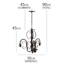 Ver imagem 2 de Lustre Pendente Rustico para Iluminação Interna Bocal Para Baixo