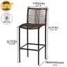 Kit 4 Banquetas Havaí Artesanal Em Corda Sintética Trama para Bar, Balcão - Pedra Ferro - 3