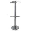 Ver imagem 2 de Papeleira Dupla De Chão Alumínio Maciço Cromada Para Lavabo