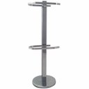 Ver imagem 4 de Papeleira Dupla De Chão Alumínio Maciço Cromada Para Lavabo