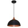 Lustre Pendente Meia Bola Preto e Cobre - Mesa de Jantar - 1
