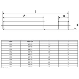 Tirante Roscado Modelo M20 X 160 - 4