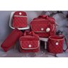 Bolsa maternidade bebê kit 5 peças Vermelho luxo impermeável - 2