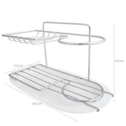 Suporte Para Detergente Esponja Sabão Cromado Pia Cozinha - 2