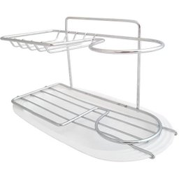 Suporte Para Detergente Esponja Sabão Cromado Pia Cozinha - 4