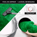 Ver imagem 2 de Tapete Saturs Shaggy Pelo Alto Verde - 140 x 200 cm Tapete para Sala e Quartos
