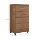 Ver imagem 2 de Cômoda Bilbao Carvalho Oak 4 Gavetas Telescópicas 56cm Quarto Mdp