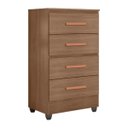 Ver imagem 1 de Cômoda Bilbao Carvalho Oak 4 Gavetas Telescópicas 56cm Quarto Mdp