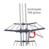 Varal de Chão 3 Andares em Metal 170x126x64cm - Cinza - 4