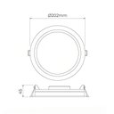 Ver imagem 2 de Painel de LED Embutir Stella Deep Redondo 20cm Recuado 17W Branco - 3000k - Luz Amarela
