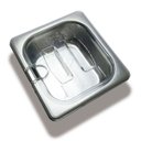 Ver imagem 3 de Conj 16 Cubas Gastronômicas em Inox Gn 1/6x100 Mm 1,5 L Sb + 16 Tampas 1/6 em Poli com Abertura para