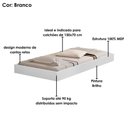 Ver imagem 4 de Cama Auxiliar Solteiro Mdf 189x92 Cm Mili Branco Decmade