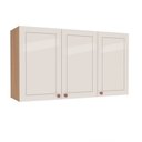 Ver imagem 2 de Armário Aéreo 3 Portas 120 cm Pérola Yescasa Off White/Freijó